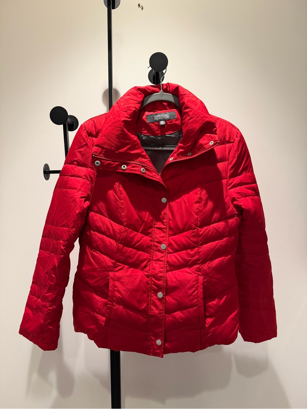 Kenneth Cole Reaction Women's Red Quilted Puffer Jacket